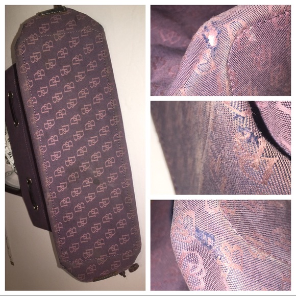 DOONEY & BOURKE VTG purple monogram handbag - Picture 7 of 8
